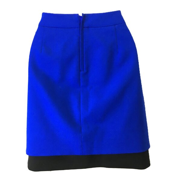 Vince Camuto Mini skirt Layered Pencil Size 8 Royal Blue & Black Business Career - Picture 8 of 8